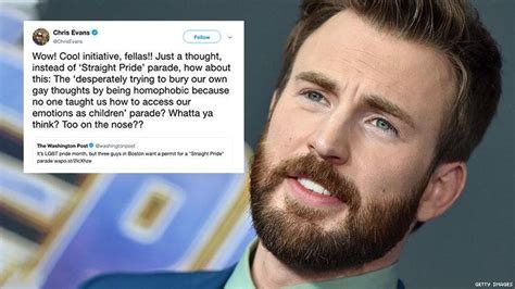 Chris Evans supporter of LGBTQ+ rights